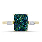 Inel din Argint 925 Placat cu Aur ( 2.41 grame ) cu Drusy Verde și Topaz Alb 3.61 Carate