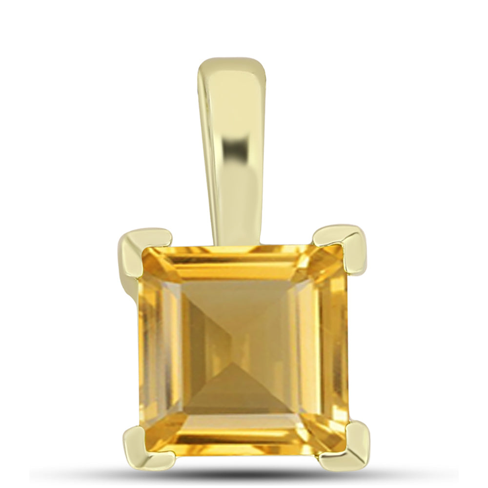 Pandantiv din Argint 925 Placat cu Aur ( 0.94 grame ) cu Citrin Rio Golden 1.65 Carate