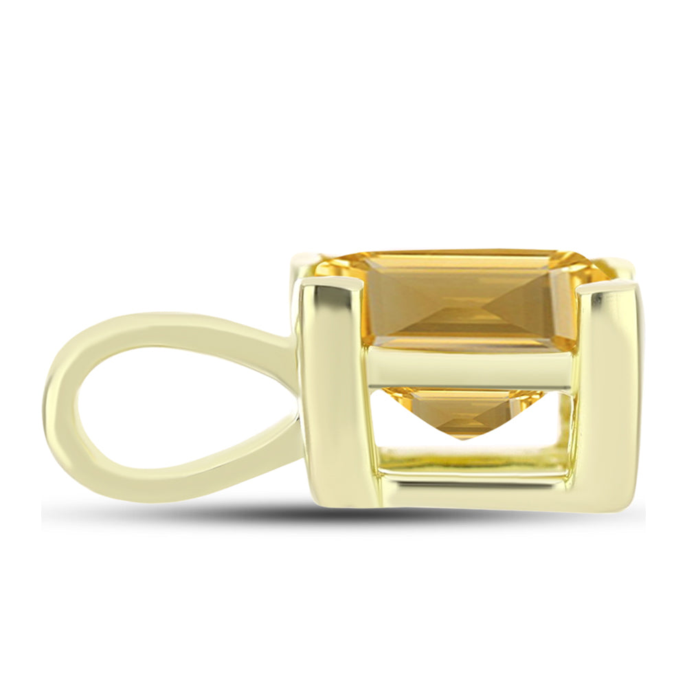 Pandantiv din Argint 925 Placat cu Aur ( 0.94 grame ) cu Citrin Rio Golden 1.65 Carate 2 