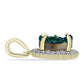Pandantiv din Argint 925 Placat cu Aur ( 1.18 grame ) cu Drusy Verde și Topaz Alb 2.09 Carate