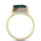 Inel din Argint 925 Placat cu Aur ( 2.1 grame ) cu Drusy Verde 4.87 Carate