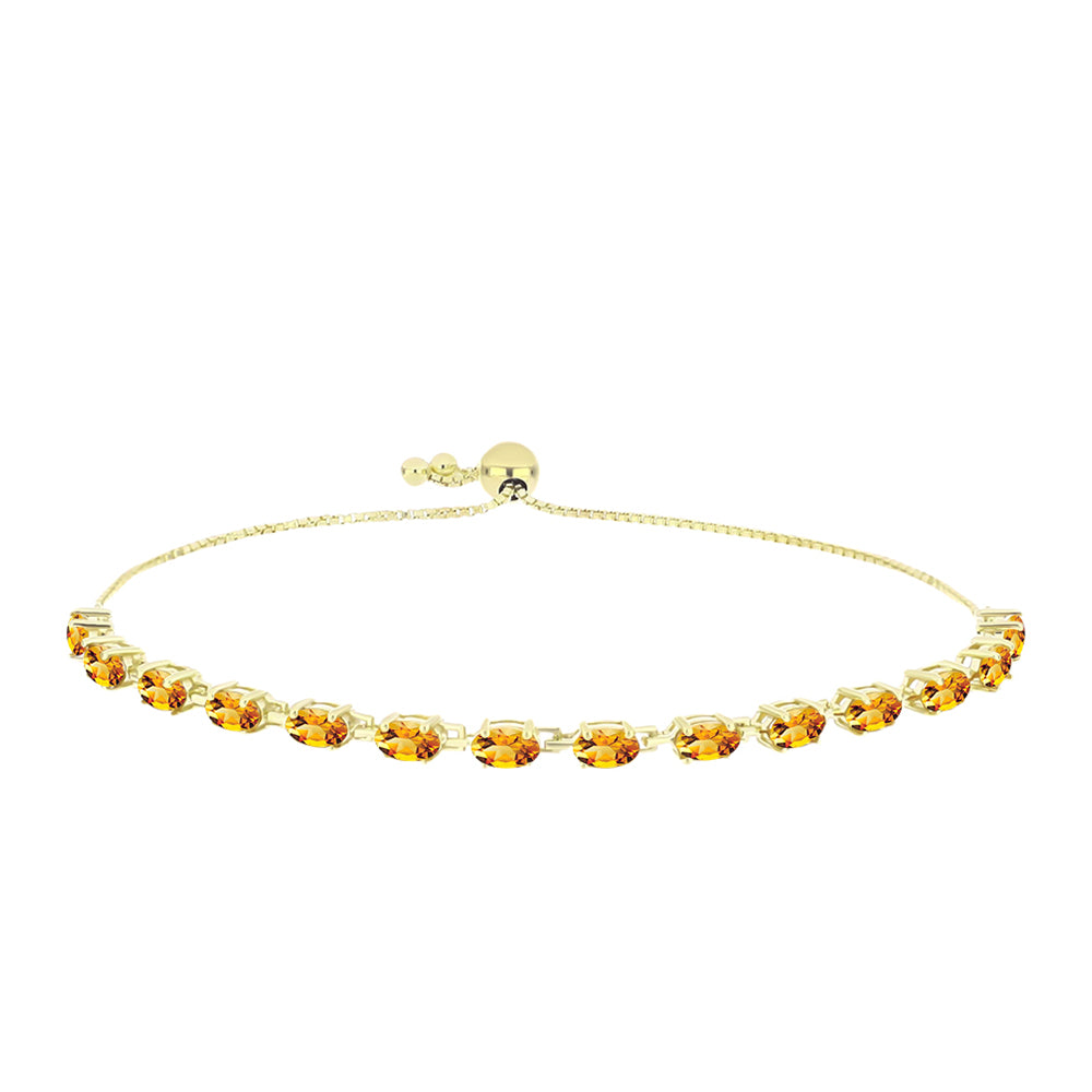 Brățară din Argint 925 Placat cu Aur ( 4.48 grame ) cu Citrin Rio Golden 3.17 Carate 1 