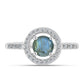 Inel din Argint 925 ( 2.43 grame ) cu Labradorit și Topaz Alb 1.07 Carate