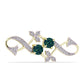 Broşă din Argint 925 Placat cu Aur ( 4.5 grame ) cu Drusy Verde și Topaz Alb 2.1 Carate