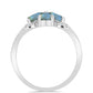 Inel din Argint 925 ( 2.44 grame ) cu Labradorit și Topaz Alb 1.32 Carate