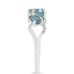 Inel din Argint 925 ( 2.48 grame ) cu Labradorit și Topaz Alb 1.3 Carate