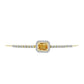Brățară din Argint 925 Placat cu Aur ( 6.03 grame ) cu Citrin Rio Golden și Topaz Alb 3.16 Carate