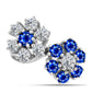 Inel din Argint 925 ( 4.97 grame ) cu Safir Albastru Australian și Topaz Alb 3.44 Carate