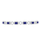 Brățară din Argint 925 ( 7.91 grame ) cu Safir Albastru Australian și Topaz Alb 6.21 Carate