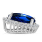 Pandantiv din Argint 925 ( 0.9 grame ) cu Safir Sintetic și Zircon Alb 2.12 Carate