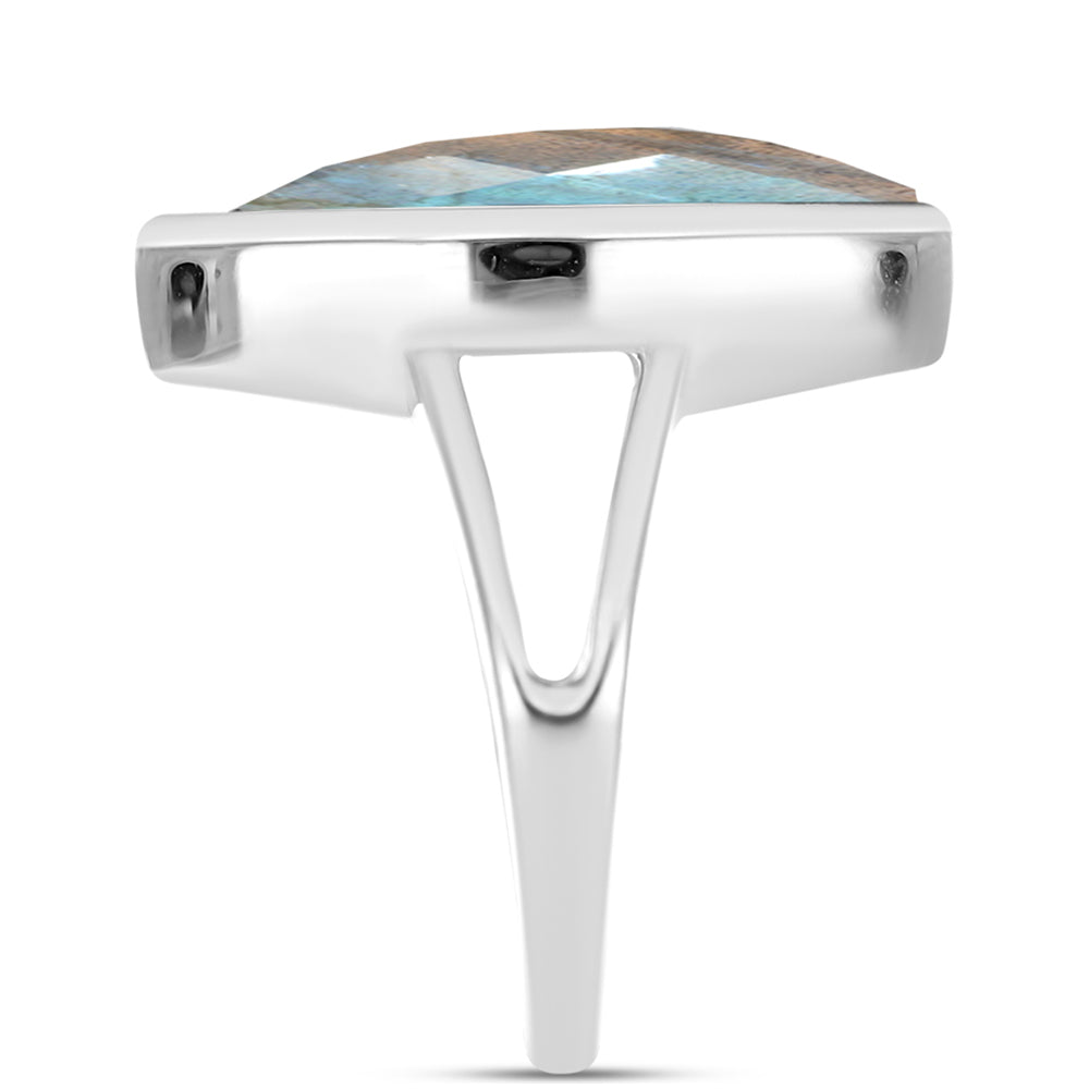 Inel din Argint 925 ( 4.99 grame ) cu Labradorit 6.15 Carate