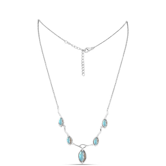 Colier din Argint 925 ( 5.18 grame ) cu Labradorit 3.47 Carate