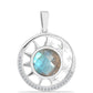 Pandantiv din Argint 925 ( 3.46 grame ) cu Labradorit și Topaz Alb 3.57 Carate