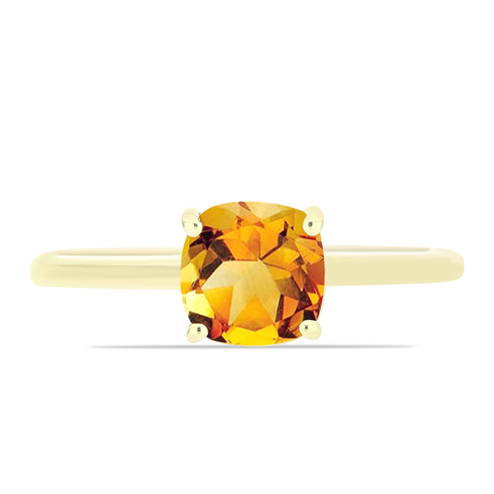 Inel din Argint 925 Placat cu Aur ( 1.53 grame ) cu Citrin Rio Golden 1.33 Carate