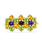 Inel din Argint 925 Placat cu Aur ( 3.53 grame ) cu Ametist Marocan și Citrin Ural 2.05 Carate