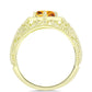 Inel din Argint 925 Placat cu Aur ( 3.62 grame ) cu Citrin Rio Golden 1.15 Carate