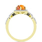 Inel din Argint 925 Placat cu Aur ( 3.31 grame ) cu Jaspul "Lion's Paw" și Topaz Alb 1.44 Carate
