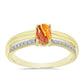 Inel din Argint 925 Placat cu Aur ( 2.86 grame ) cu Jaspul "Lion's Paw" și Topaz Alb 0.95 Carate
