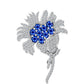 Broşă din Argint 925 ( 5.92 grame ) cu Safir Albastru Australian și Topaz Alb 2.72 Carate