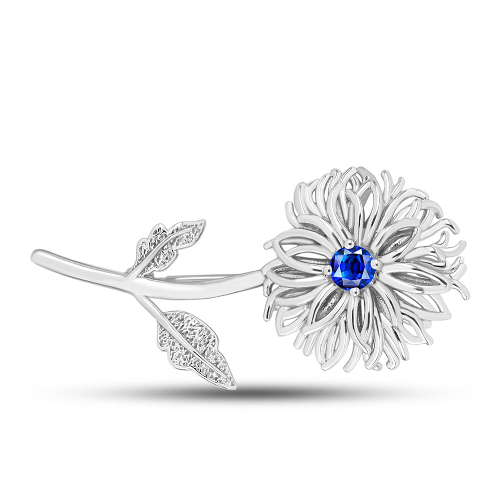 Broşă din Argint 925 ( 4.02 grame ) cu Safir Albastru Australian 0.4 Carate