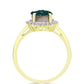 Inel din Argint 925 Placat cu Aur ( 2.62 grame ) cu Drusy Verde și Topaz Alb 3.15 Carate