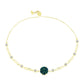 Brățară din Argint 925 Placat cu Aur ( 7.36 grame ) cu Drusy Verde și Topaz Alb 5.13 Carate