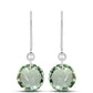 Cercei din Argint 925 ( 0.98 grame ) cu Ametist Verde 6.98 Carate