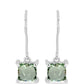Cercei din Argint 925 ( 1.73 grame ) cu Ametist Verde 2.13 Carate
