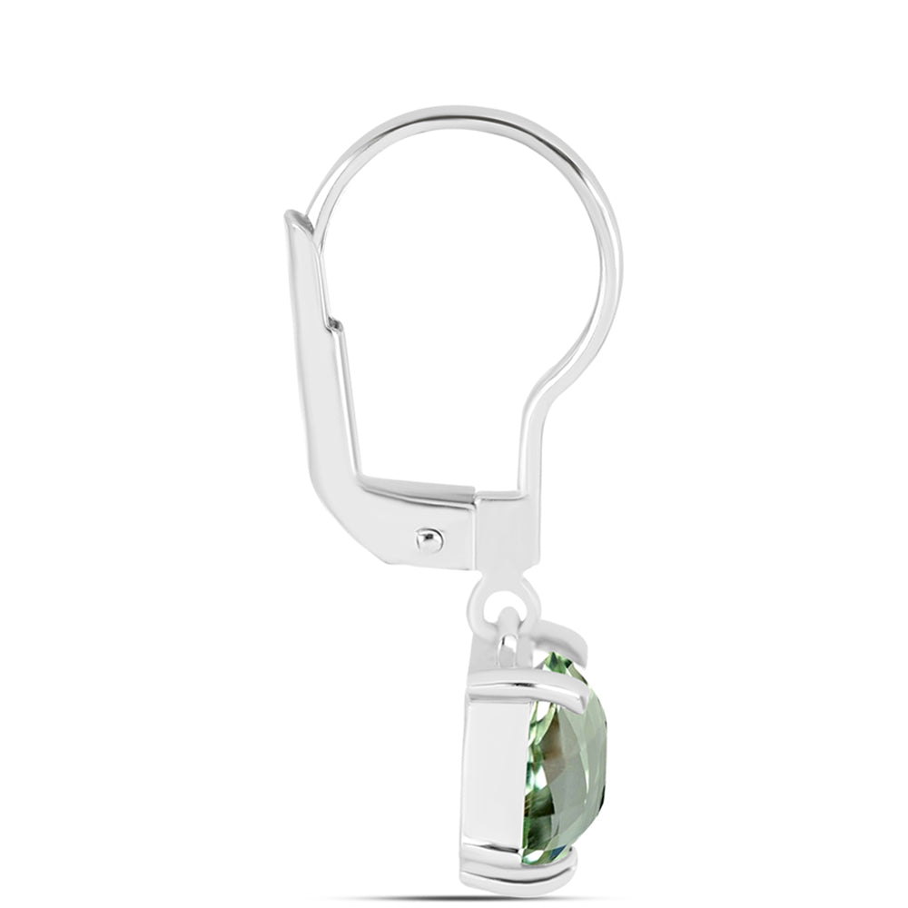 Cercei din Argint 925 ( 1.73 grame ) cu Ametist Verde 2.13 Carate 2 