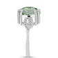 Inel din Argint 925 ( 3.78 grame ) cu Ametist Verde și Topaz Alb 5.67 Carate