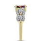 Inel din Argint 925 Placat cu Aur ( 3.1 grame ) cu Opal Etiopian Negru Lega Dembi și Topaz Alb 1.48 Carate