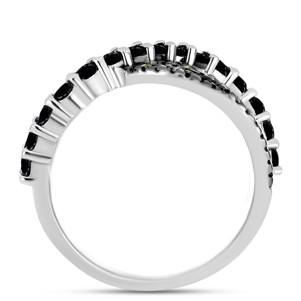 Inel din Argint 925 ( 6.25 grame ) cu Marcasit Austria și Spinel Negru 1.32 Carate 2 