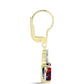 Cercei din Argint 925 Placat cu Aur ( 2.55 grame ) cu Opal Etiopian Negru Lega Dembi și Topaz Alb 2.68 Carate
