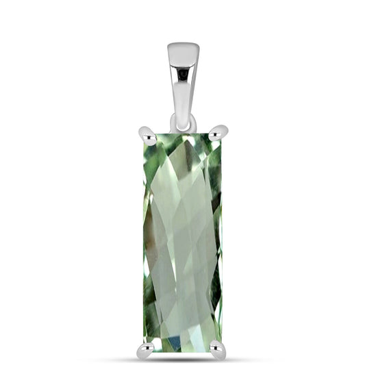 Pandantiv din Argint 925 ( 1.07 grame ) cu Ametist Verde 5.69 Carate