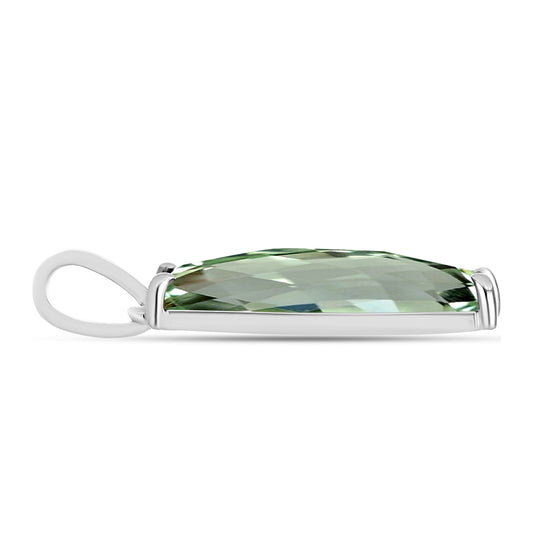 Pandantiv din Argint 925 ( 1.07 grame ) cu Ametist Verde 5.69 Carate