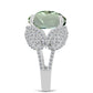 Inel din Argint 925 ( 7.75 grame ) cu Ametist Verde și Topaz Alb 10.58 Carate