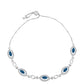Brățară din Argint 925 ( 7.59 grame ) cu Topaz Albastru ”Londra” și Topaz Alb 2.09 Carate