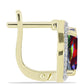 Cercei din Argint 925 Placat cu Aur ( 4.06 grame ) cu Opal Etiopian Negru Lega Dembi și Topaz Alb 3.59 Carate