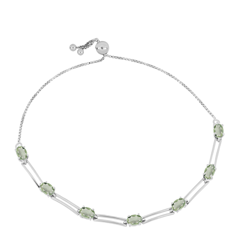Brățară din Argint 925 ( 5.37 grame ) cu Ametist Verde 2.83 Carate