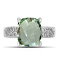 Inel din Argint 925 ( 4.35 grame ) cu Ametist Verde 5.1 Carate
