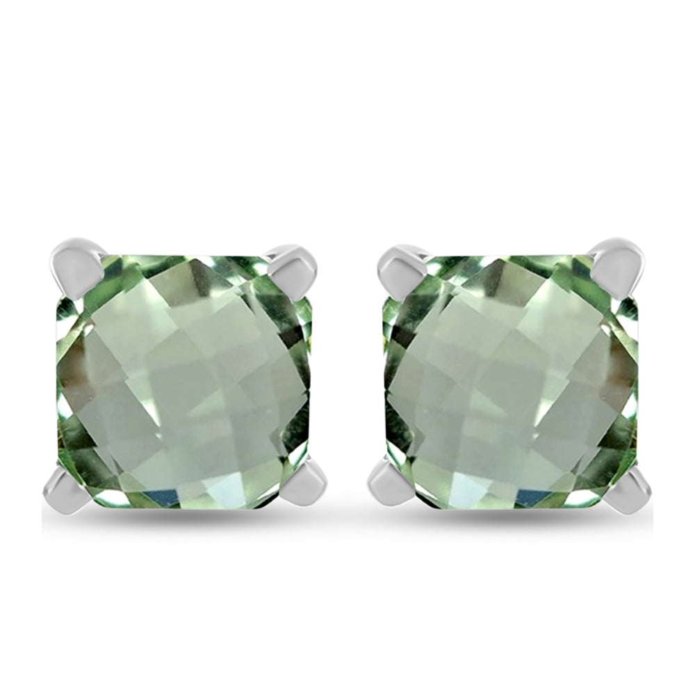 Cercei din Argint 925 ( 1.09 grame ) cu Ametist Verde 1.22 Carate