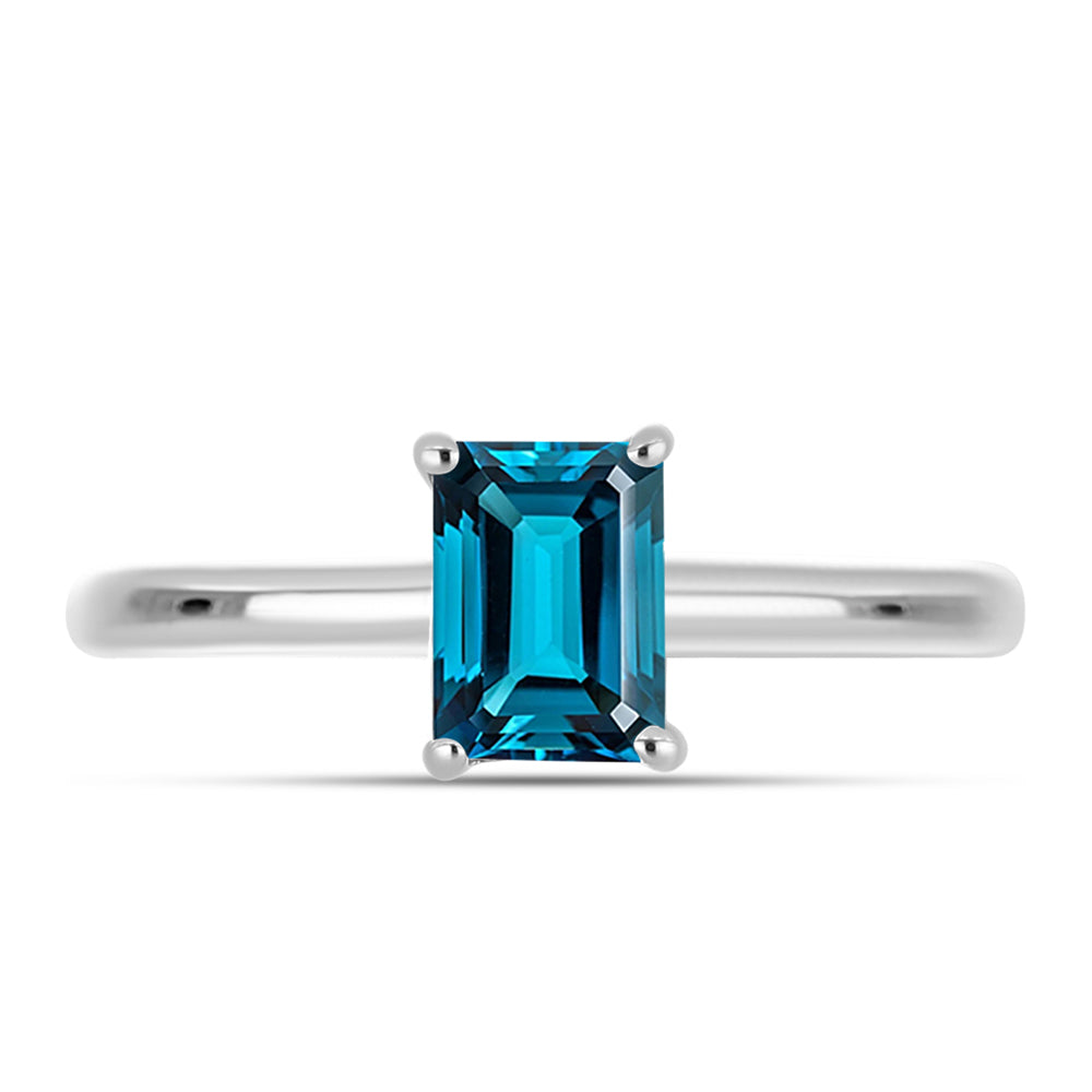 Inel din Argint 925 ( 2.54 grame ) cu Topaz Albastru ”Londra” 1.19 Carate 1 