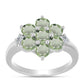 Inel din Argint 925 ( 3.44 grame ) cu Ametist Verde și Topaz Alb 1.87 Carate