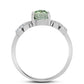 Inel din Argint 925 ( 2.28 grame ) cu Ametist Verde și Topaz Alb 1.36 Carate