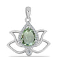 Pandantiv din Argint 925 ( 1.77 grame ) cu Ametist Verde și Topaz Alb 1.84 Carate