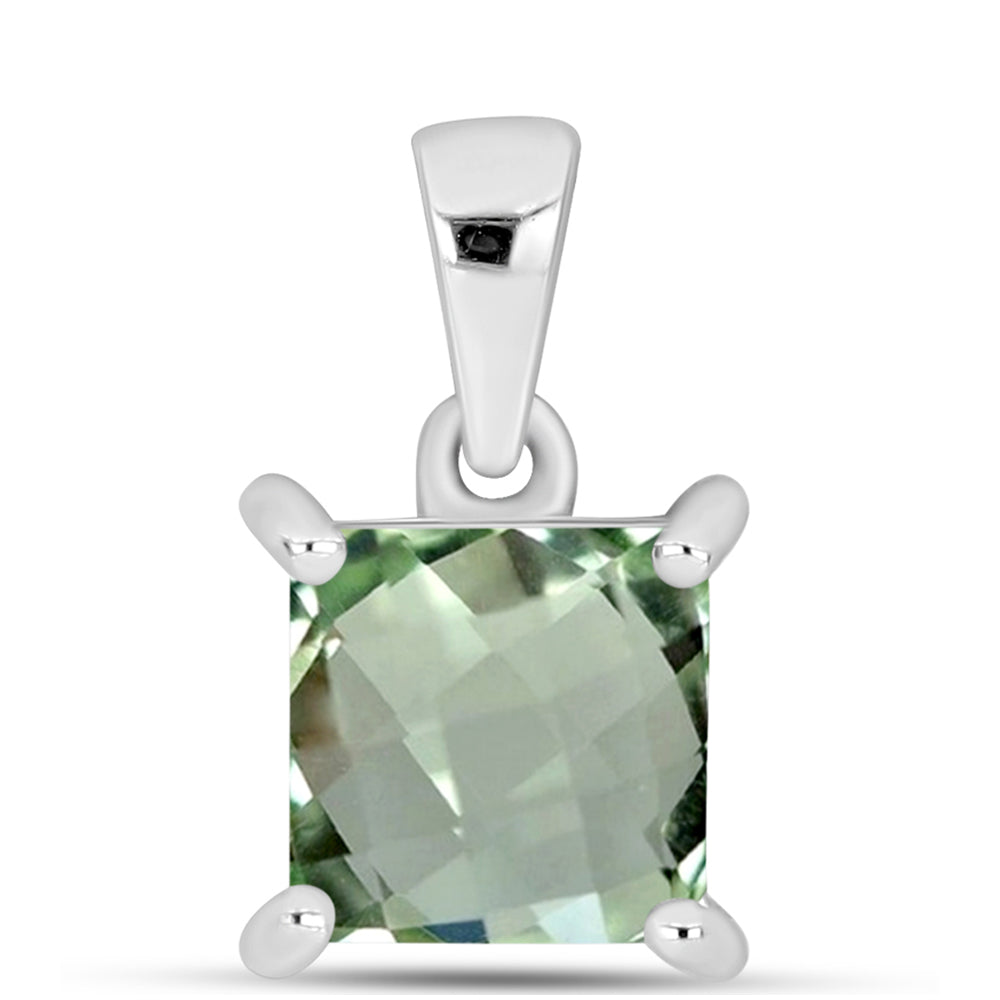 Pandantiv din Argint 925 ( 0.83 grame ) cu Ametist Verde 1.61 Carate