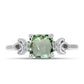 Inel din Argint 925 ( 2.2 grame ) cu Ametist Verde și Topaz Alb 1.62 Carate
