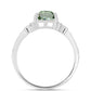 Inel din Argint 925 ( 2.2 grame ) cu Ametist Verde și Topaz Alb 1.62 Carate