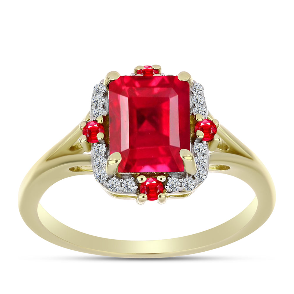 Inel din Argint 925 Placat cu Aur ( 3.06 grame ) cu Agat Roșu și Topaz Alb 2.19 Carate
