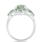 Inel din Argint 925 ( 3.29 grame ) cu Ametist Verde și Topaz Alb 3.52 Carate